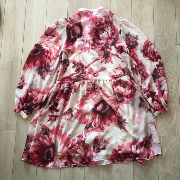 H&M Chiffon Floral Print Mini Dress Set Size XS - Picture 4 of 14